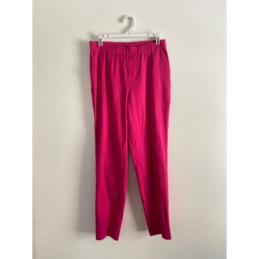 Lemon Way Women’s Pink Elastic Waist Pants Size 4 With Pockets